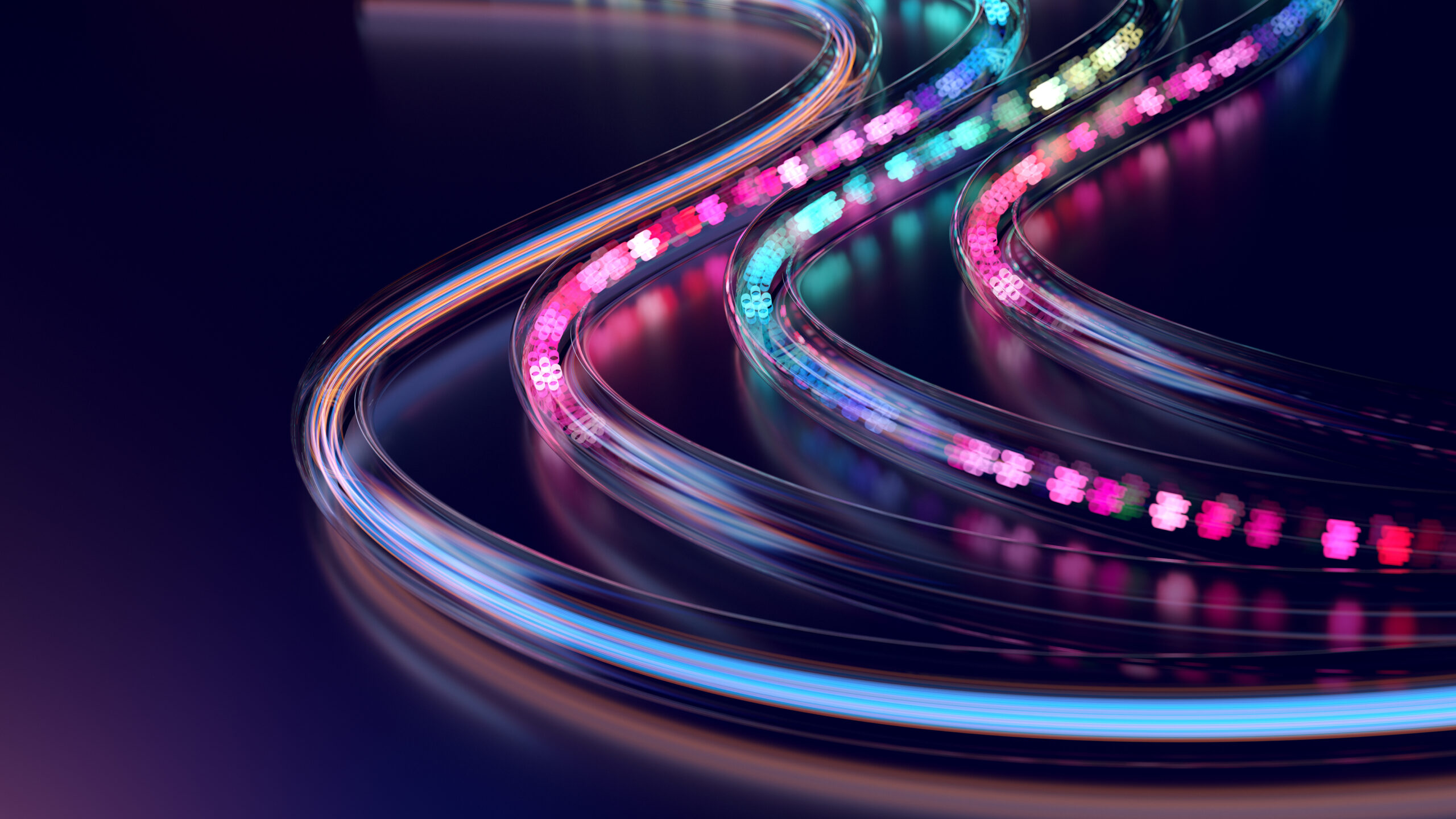 Physical Infrastructure of the Internet. fiber optic networks. abstract concept.